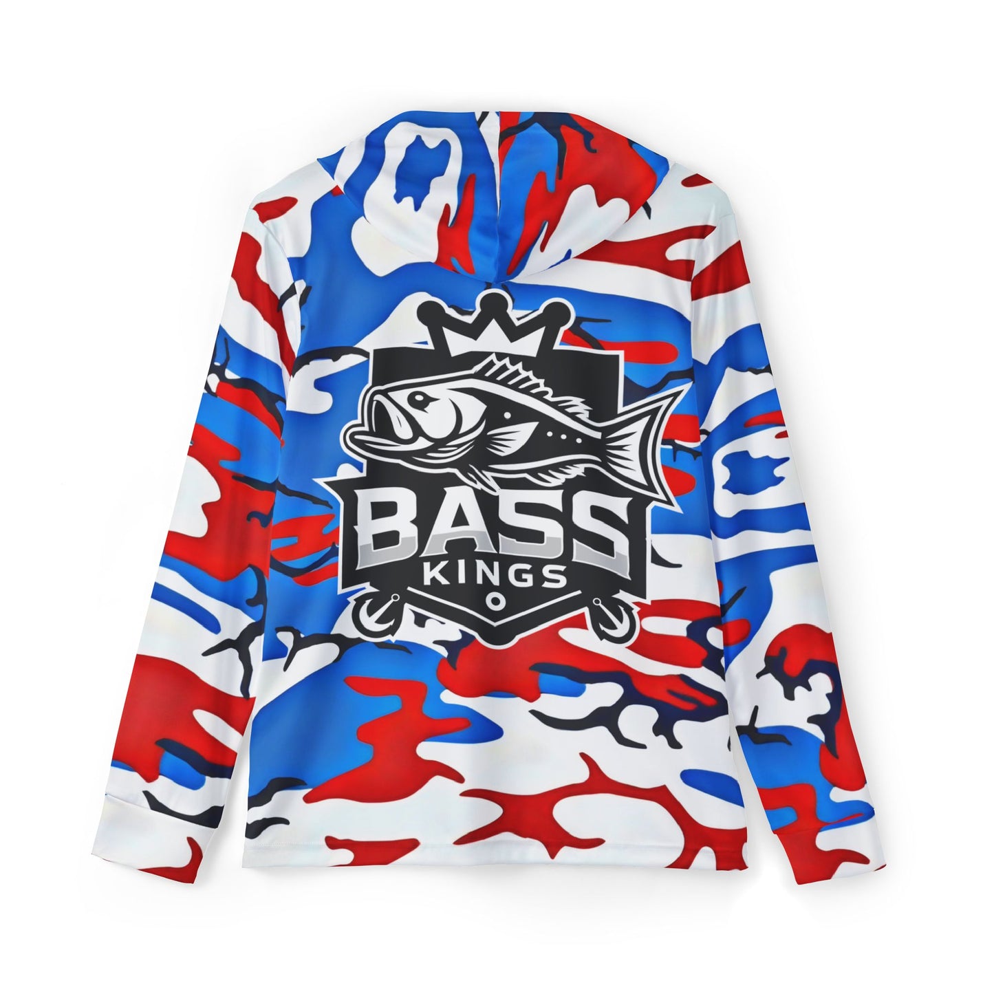 Red White Blue Men's Fishing Shirt (Hoodie)