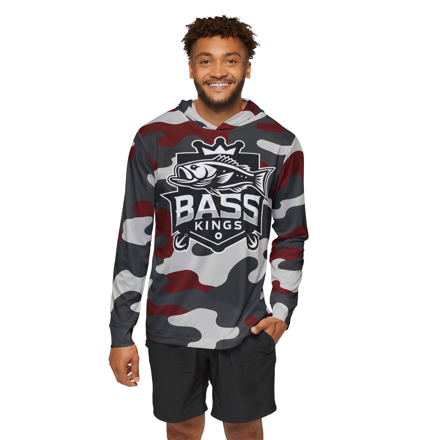 Alabama Inspired Camo Bass Kings Men's Fishing UPF Shirt (Hoodie)
