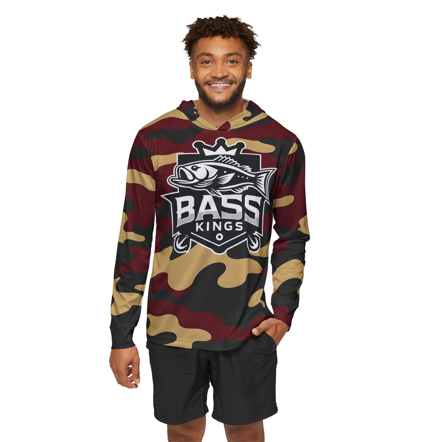 Florida State Inspired Camo Bass Kings Men's Fishing UPF Shirt (Hoodie)