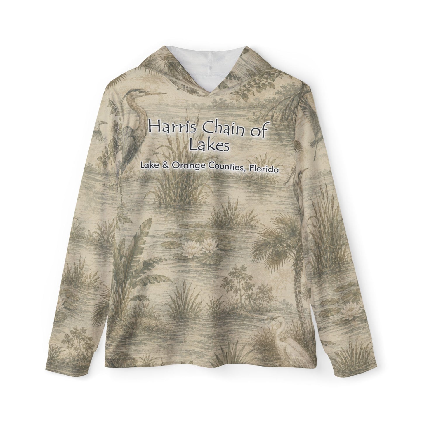 Harris Chain of Lakes Florida Wildlife UPF Long-Sleeve Hooded Shirt — Unisex Hoodie