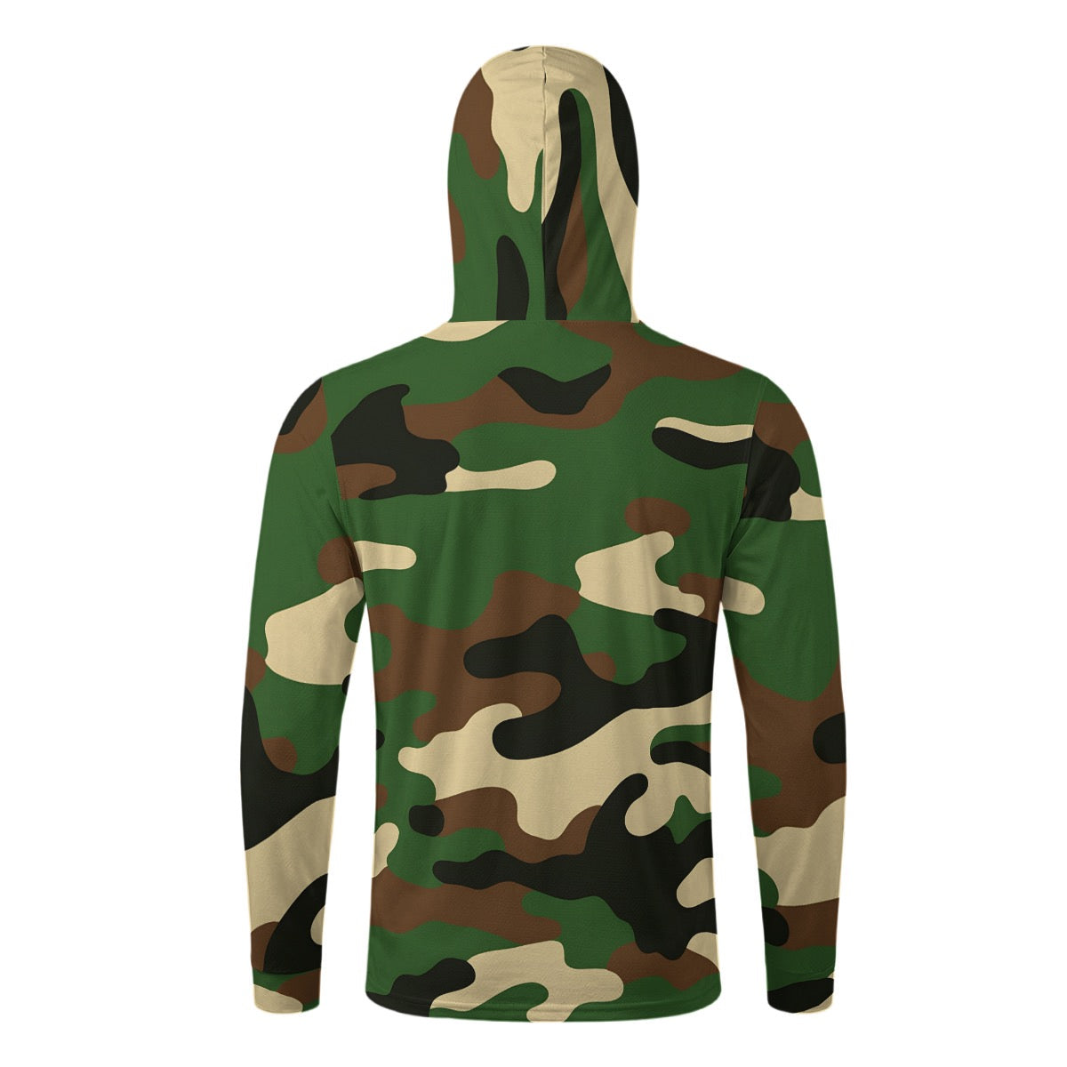 Bass Kings™ Stealth Camo Performance Sun Hoodie with Built-In Face Mask