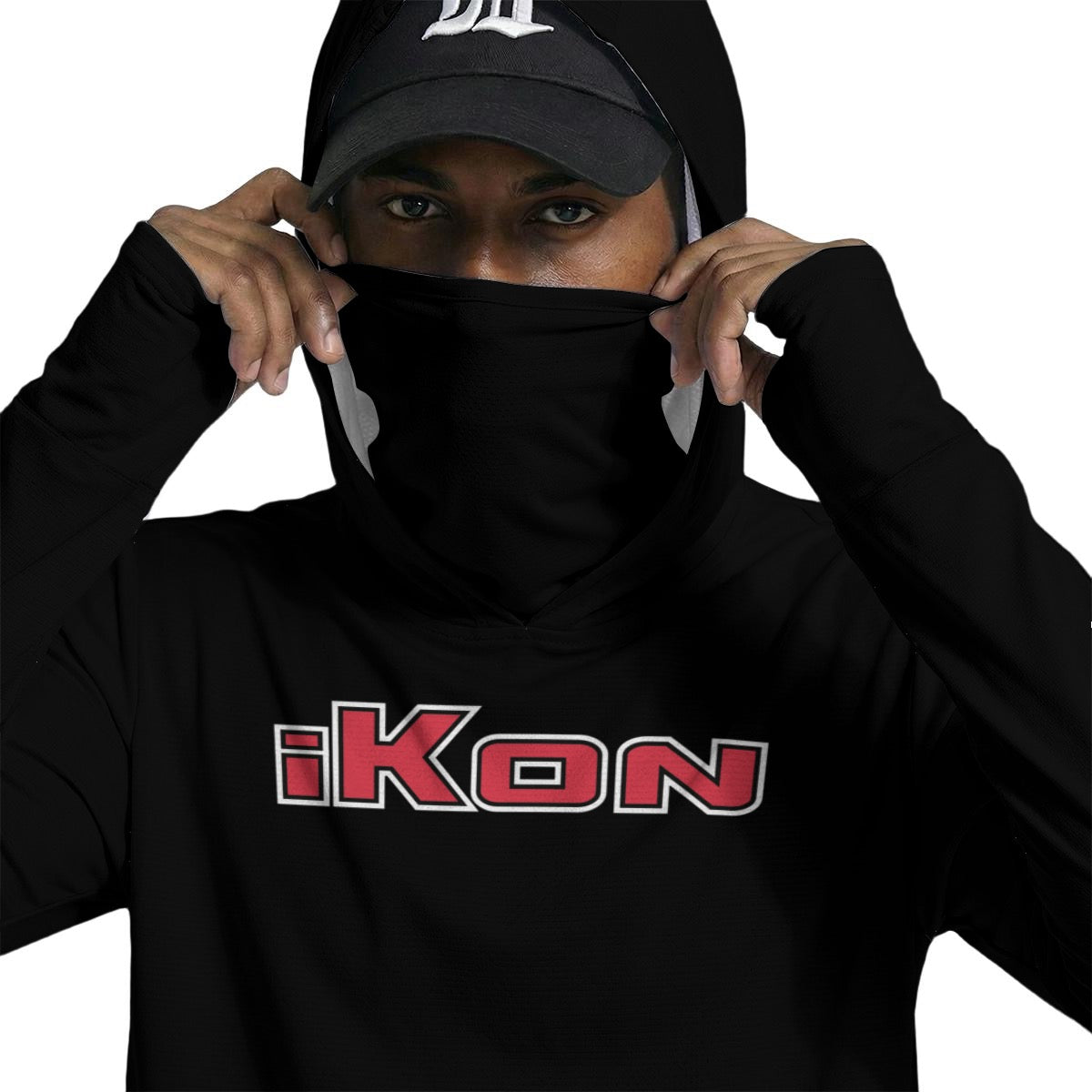 ikon Men’s Sun Protection Hoodie with Face Cover and Thumb Holes