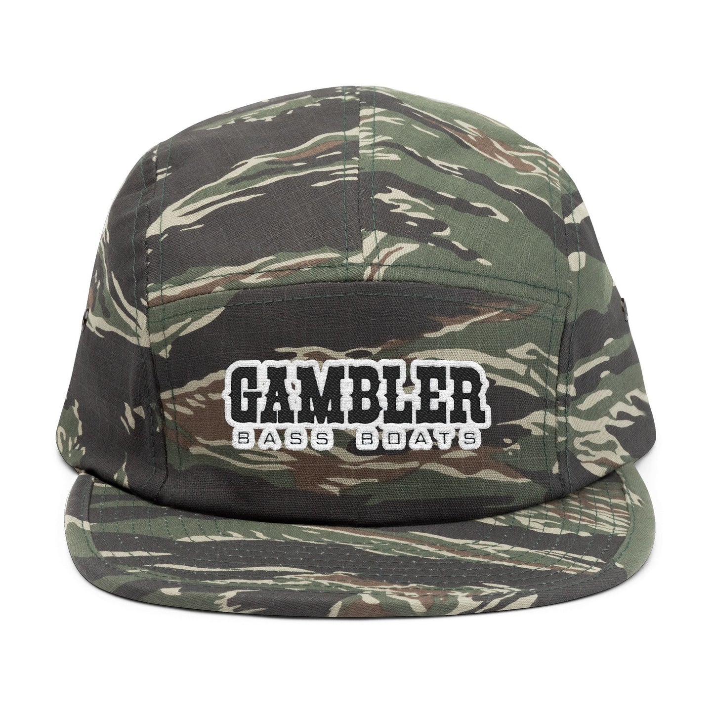Gambler Camo Embroidered 5 Panel Cap