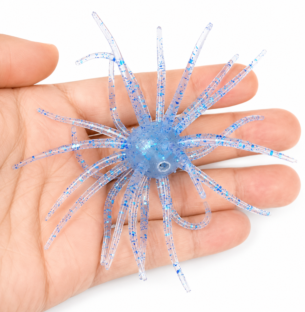 19mm Blue Ice Coike Style Tentacle Creature Bait – Floating TPE Sea Urchin Soft Bait