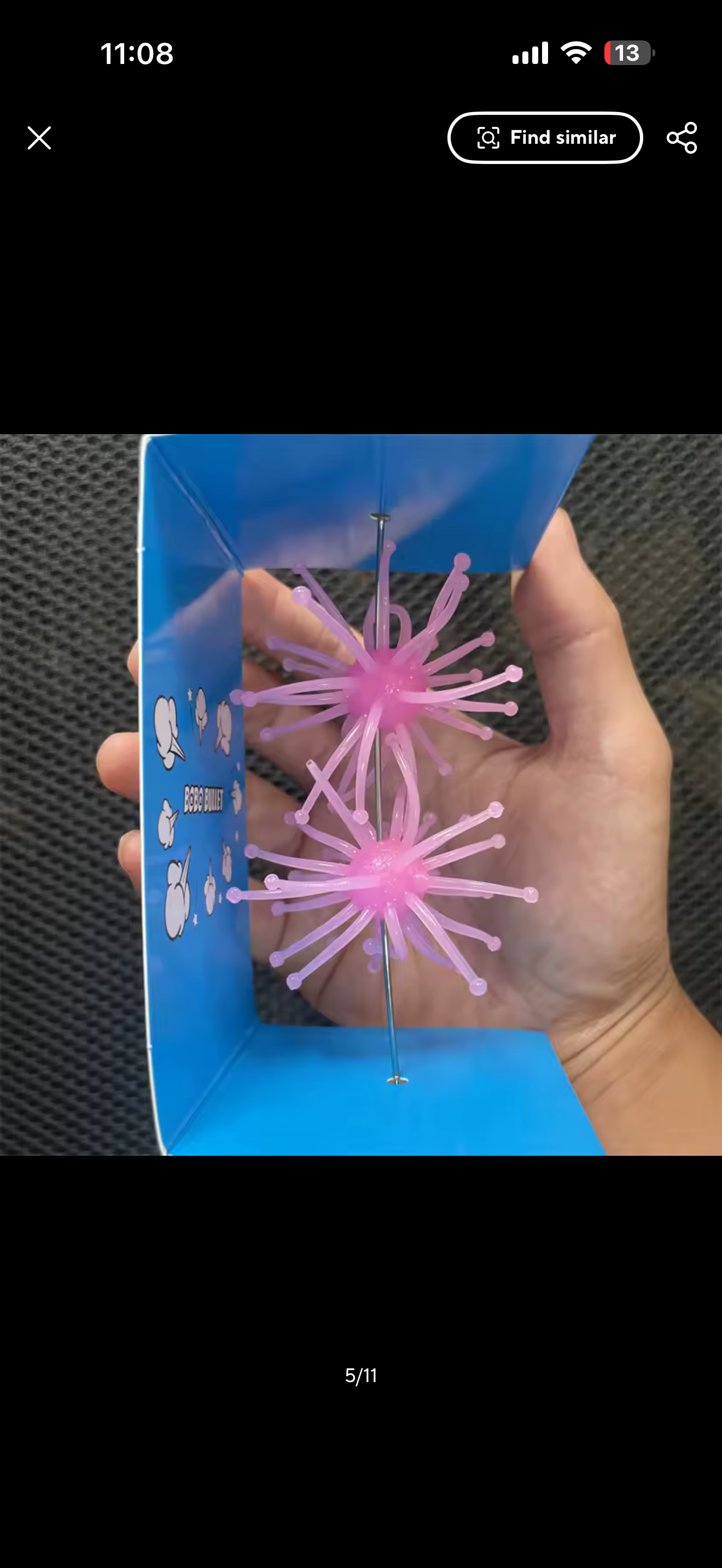 2-Pack 13mm Pink Magic Coike Style Tentacle Creature Bait – Floating TPE Sea Urchin Soft Baits | Ultra-Fine Tentacle Action | Slow Fall Bass Fishing Lure