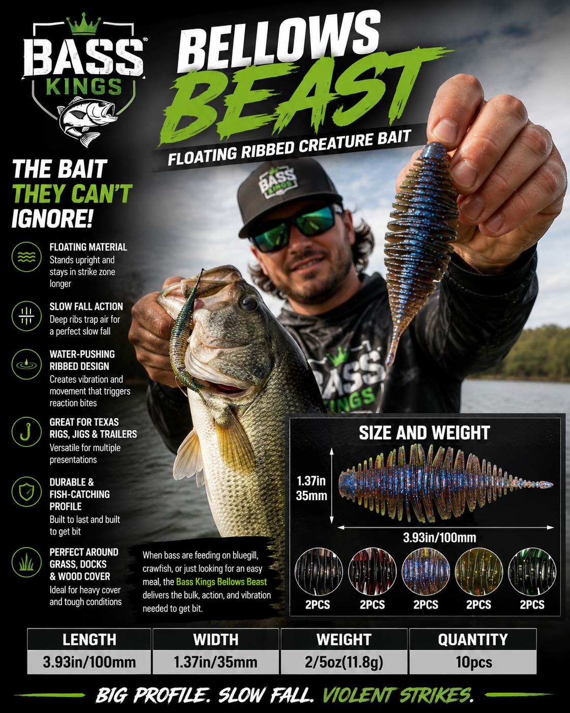 Bass Kings Bellows Bait 10 Pack