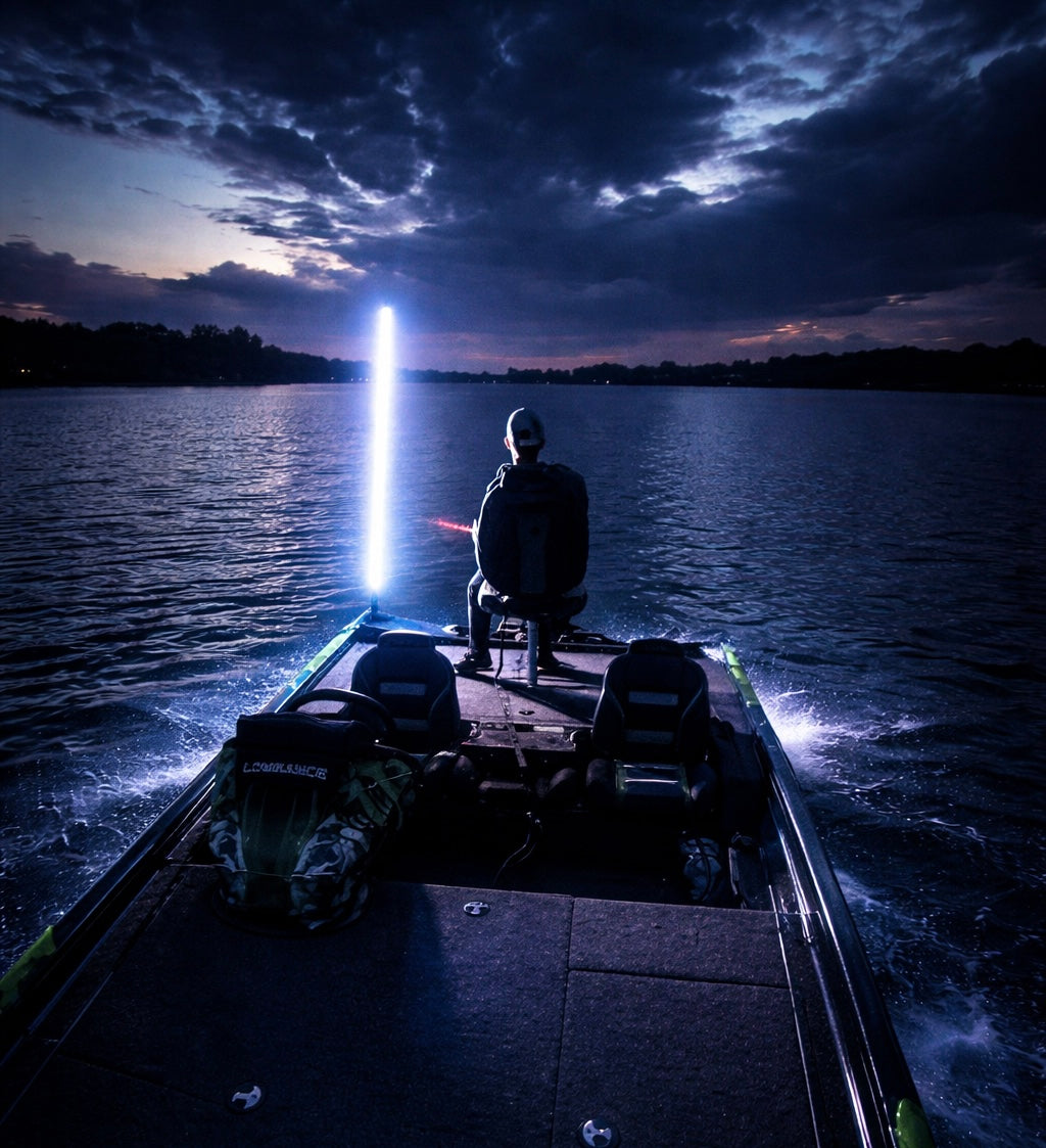 4FT RGB LED Boat Light 360° Navigation Stern Light – Remote Control, Waterproof Marine Light for Deck Boats, Pontoons, Bass Boats, Center Consoles & More