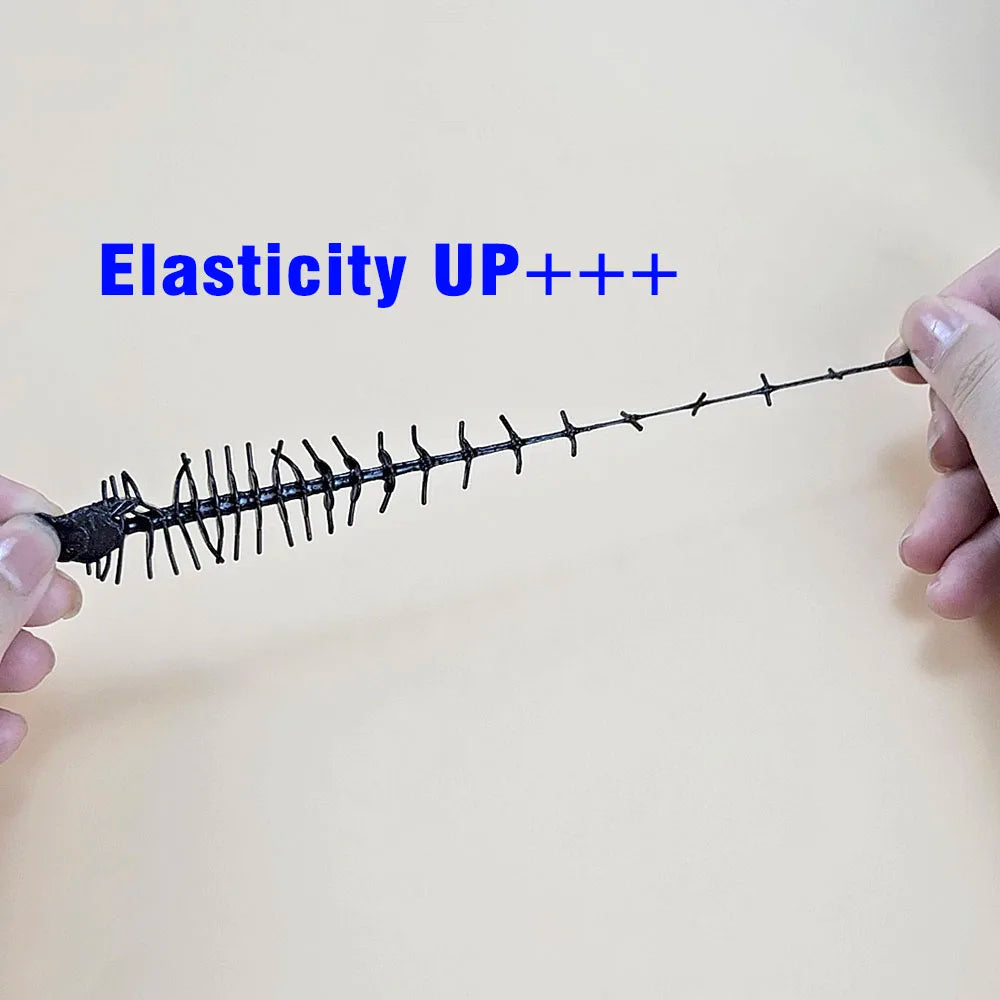 Bass Kings 10Pcs Pesca Fish Bone High Elasticity Biomimetic Silicone Soft Shad Fishing Bass Lure