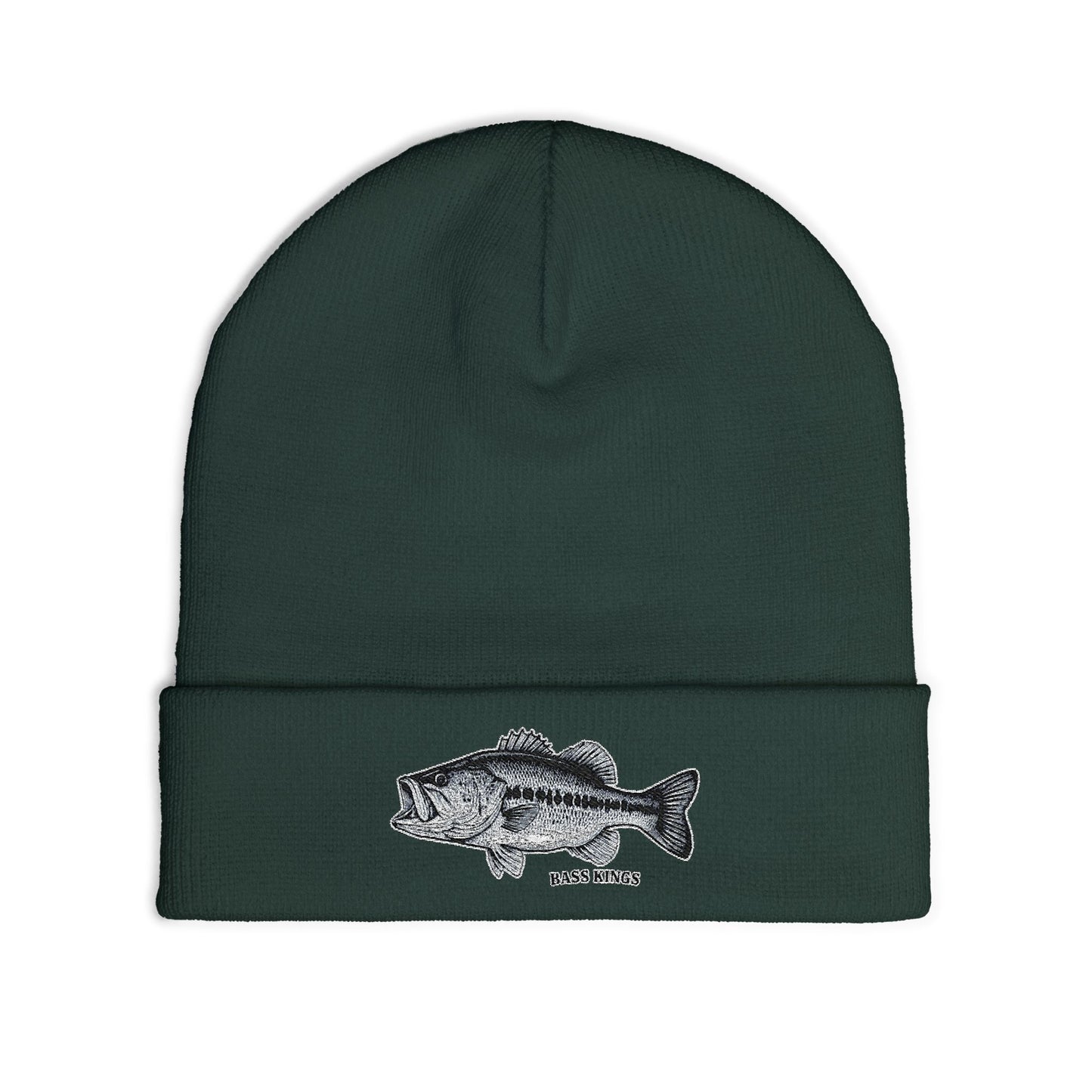 Basskings Largemouth Fishing Embroidered Beanie