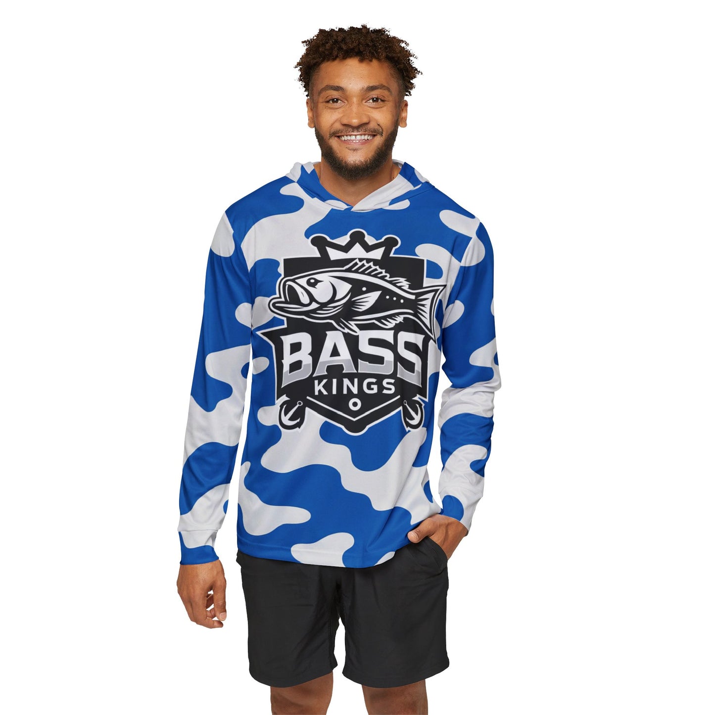 Ole Miss Inspired Camo Bass Kings Men's Fishing UPF Shirt (Hoodie)