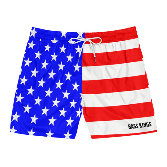 American Flag Mid-Length Shorts — Patriotic Men’s