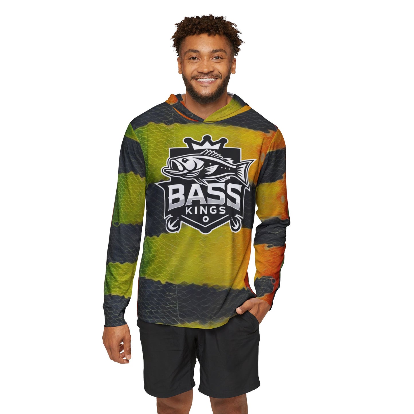 Bass Kings Peacock UPF Fishing Shirt Hooded