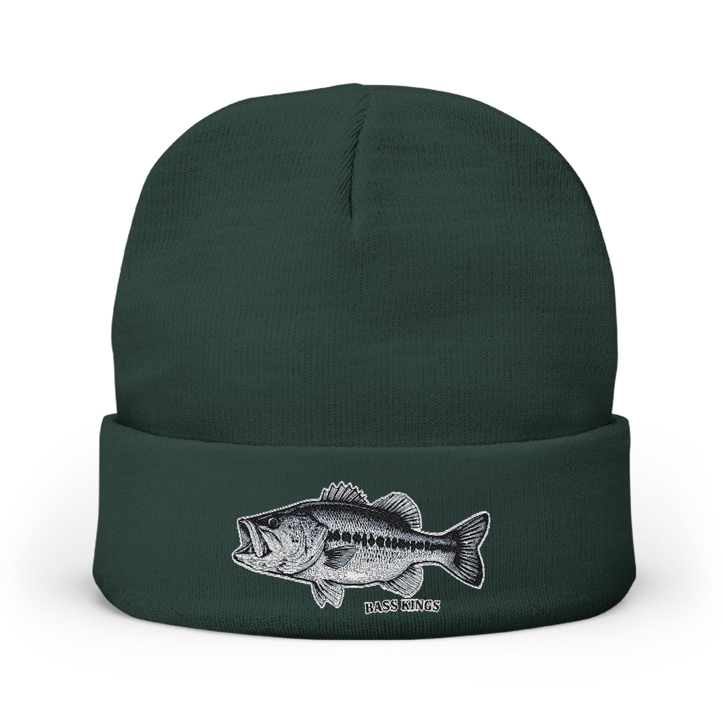 Basskings Largemouth Fishing Embroidered Beanie