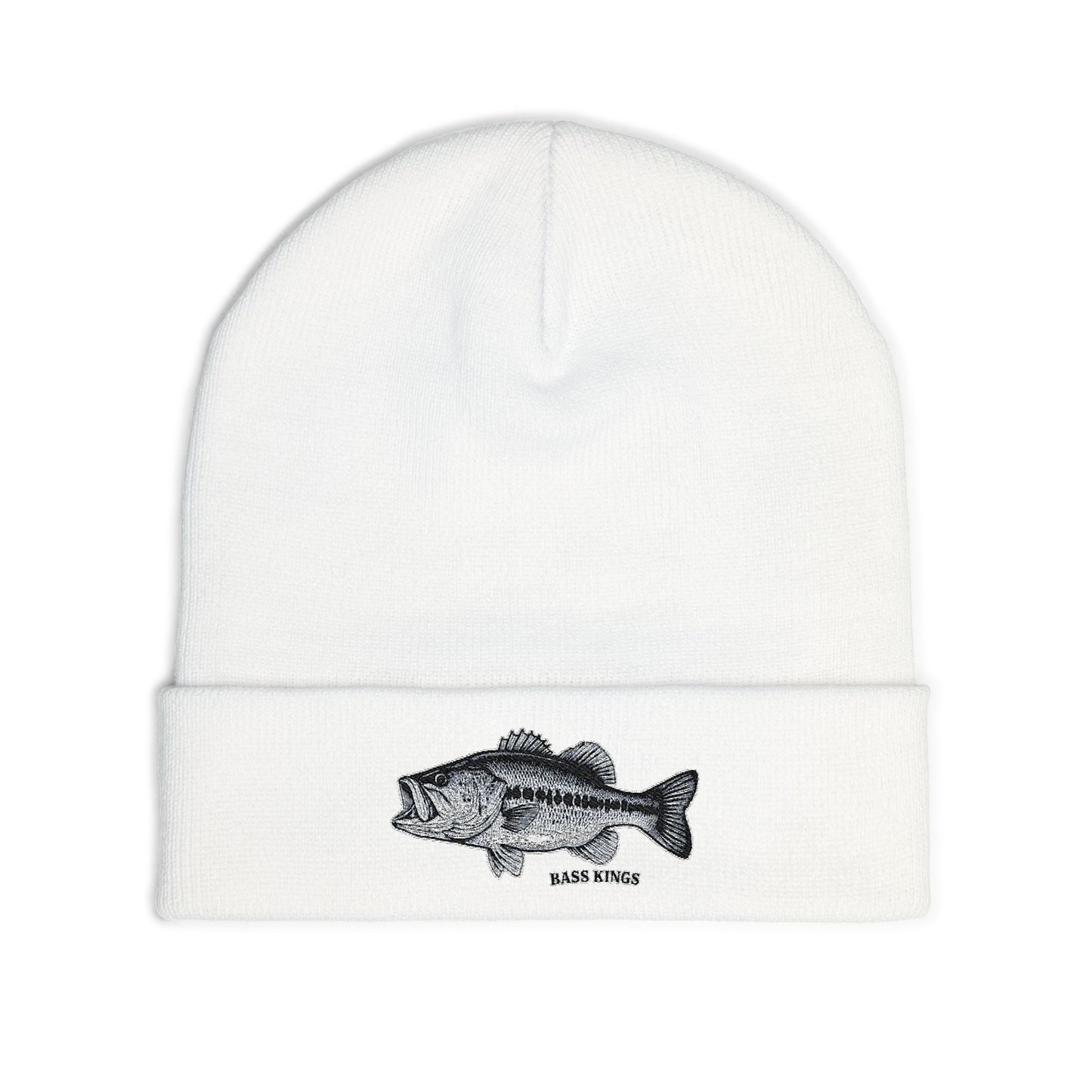 Basskings Largemouth Fishing Embroidered Beanie