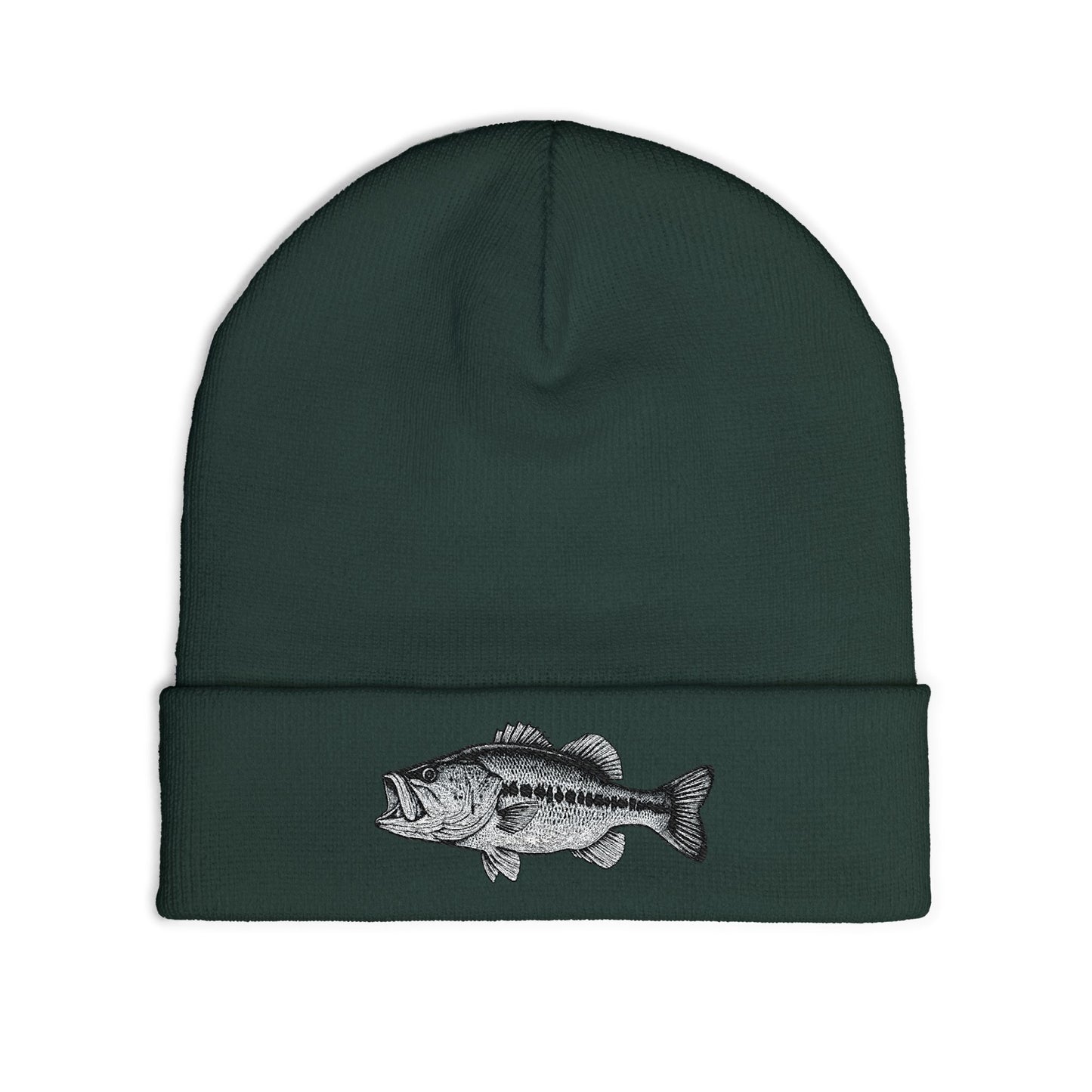 Basskings Largemouth Fishing Embroidered Beanie