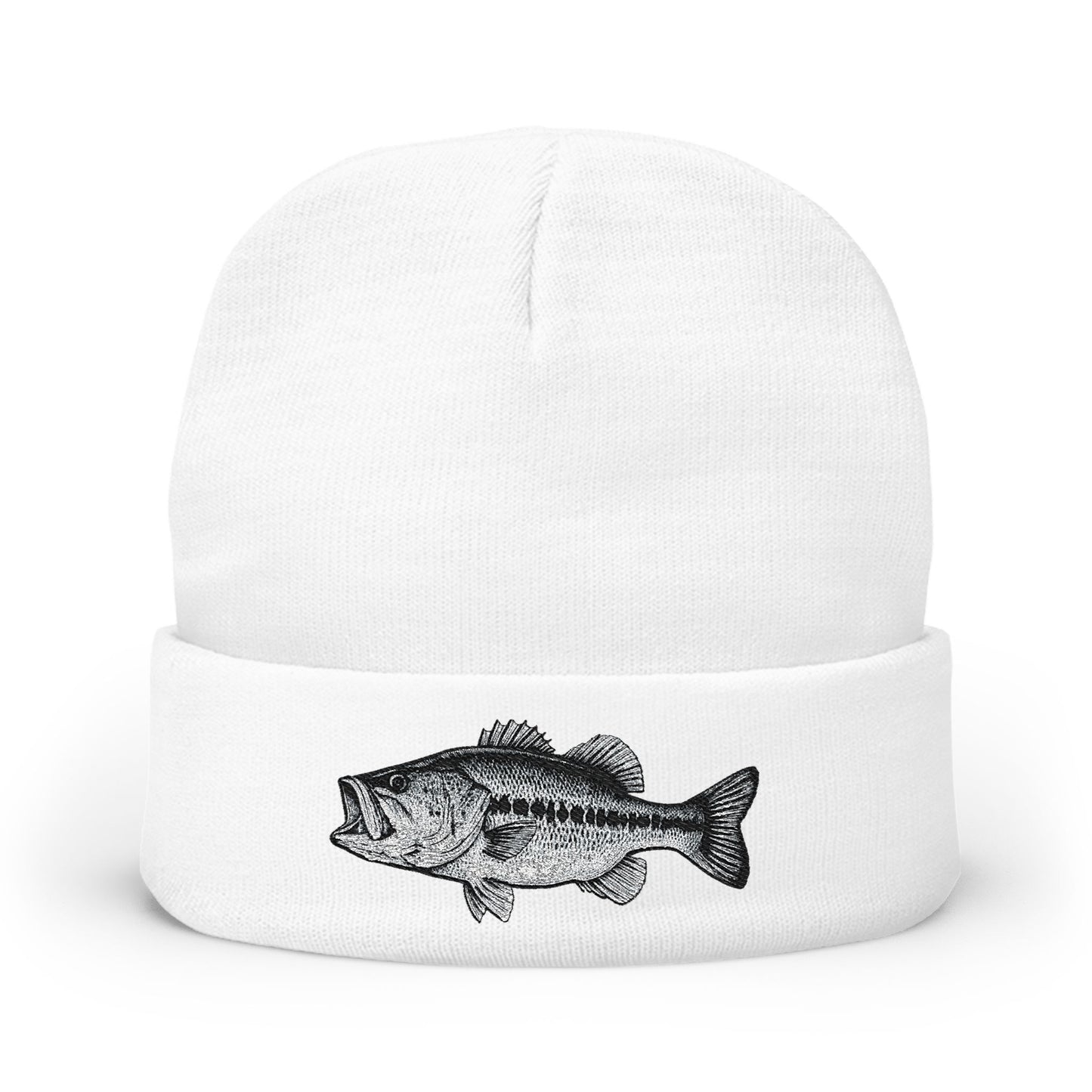 Basskings Largemouth Fishing Embroidered Beanie