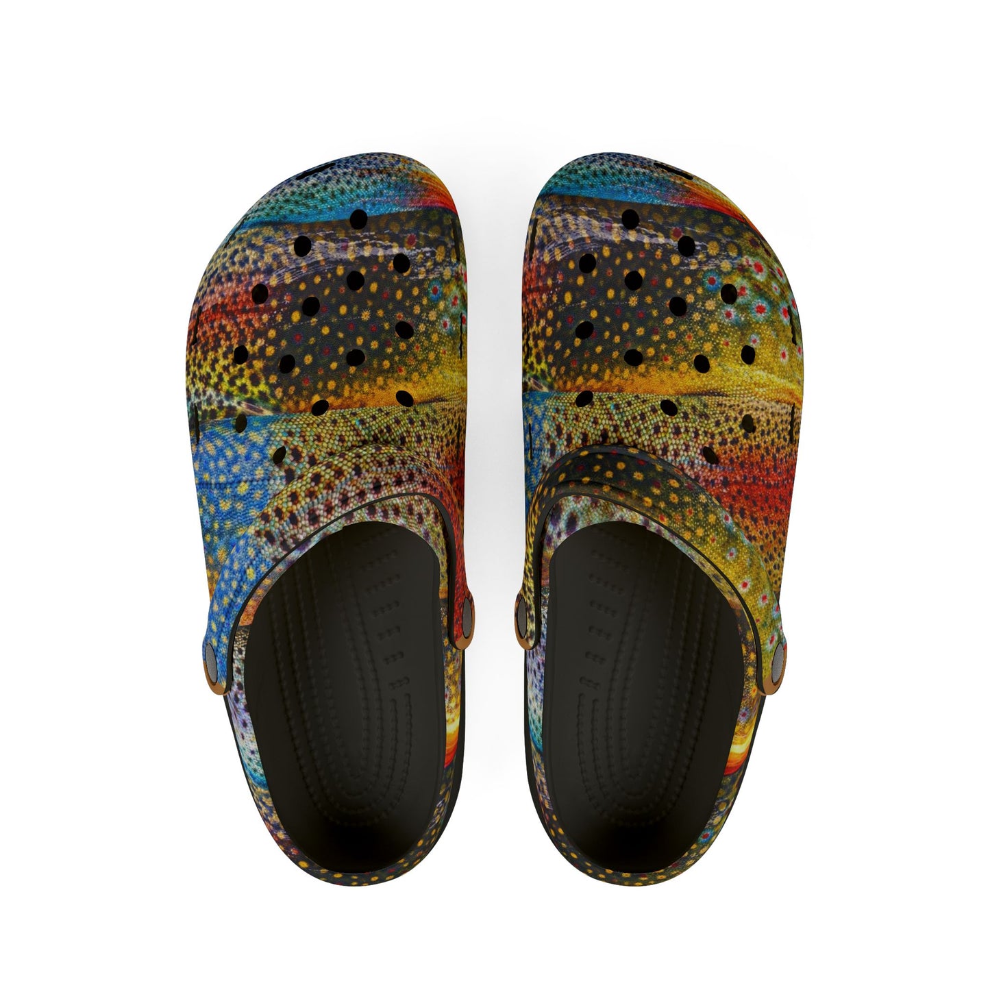 Unisex Colorful Trout Pattern EVA Foam Clogs — Lightweight Water & Garden Shoes