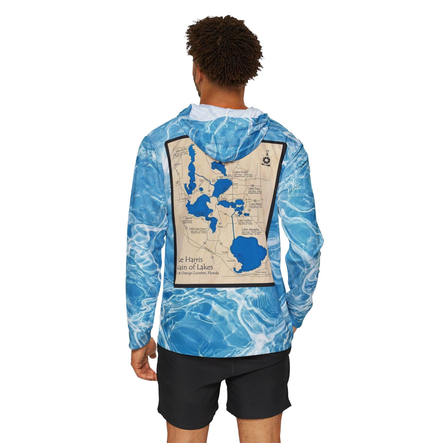 Harris Chain of Lakes UPF Long-Sleeve Hooded Shirt — Unisex Hoodie High Quality