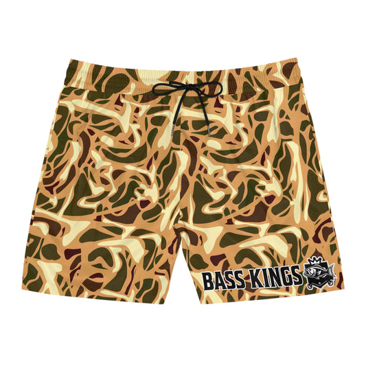 Hunting Camo Swim Trunks (Fishing Shorts) Brown