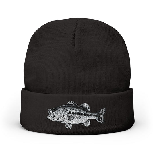 Basskings Largemouth Fishing Embroidered Beanie