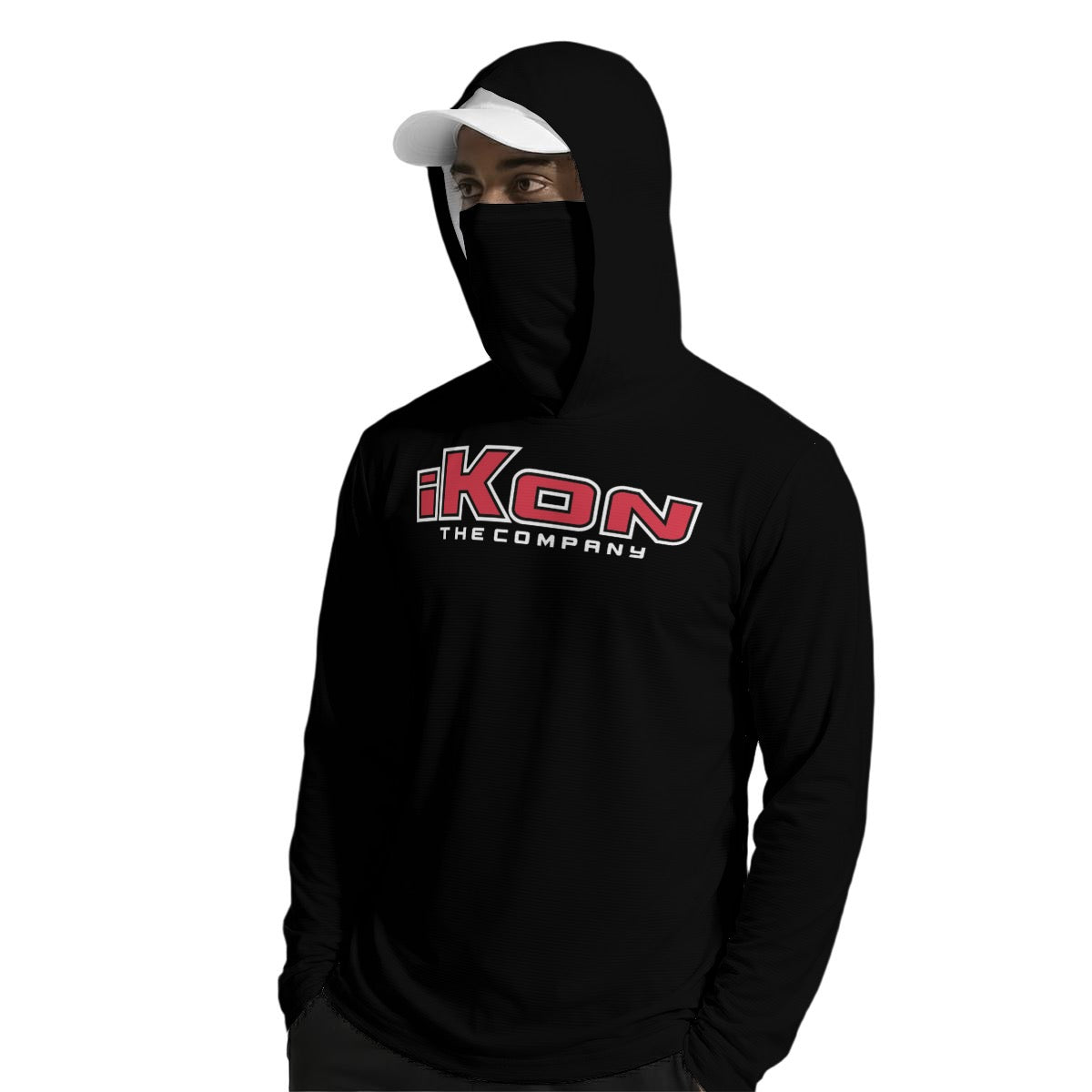 All-Over Print Men’s Sun Protection Hoodie with Face Cover and Thumb Holes