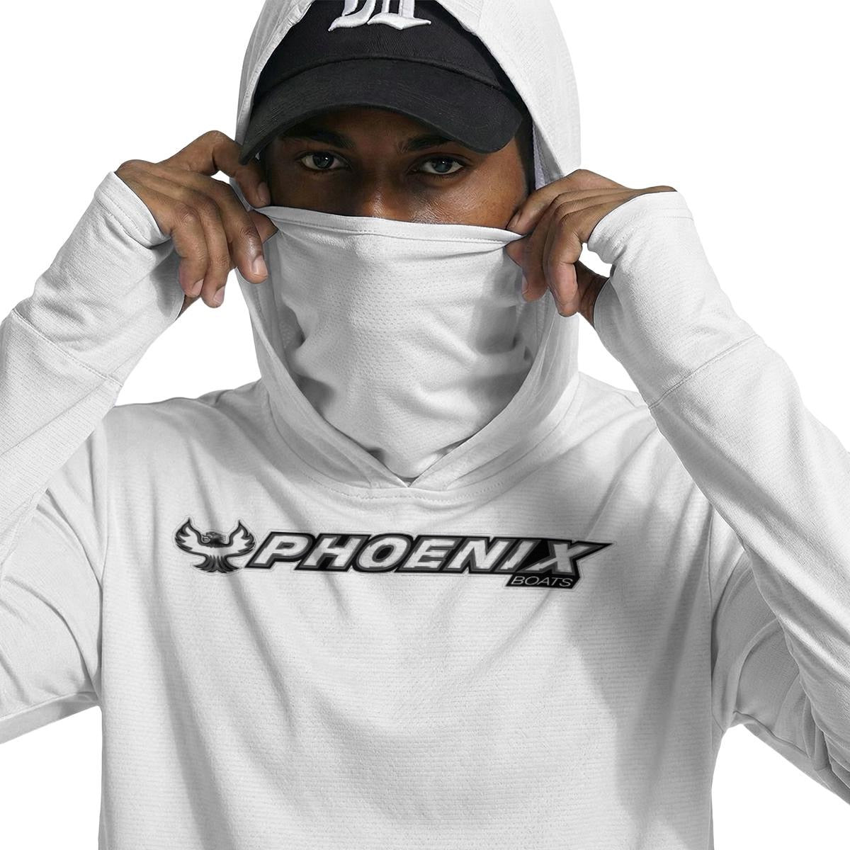 All-Over Print Men’s Sun Protection Hoodie with Face Cover and Thumb Holes
