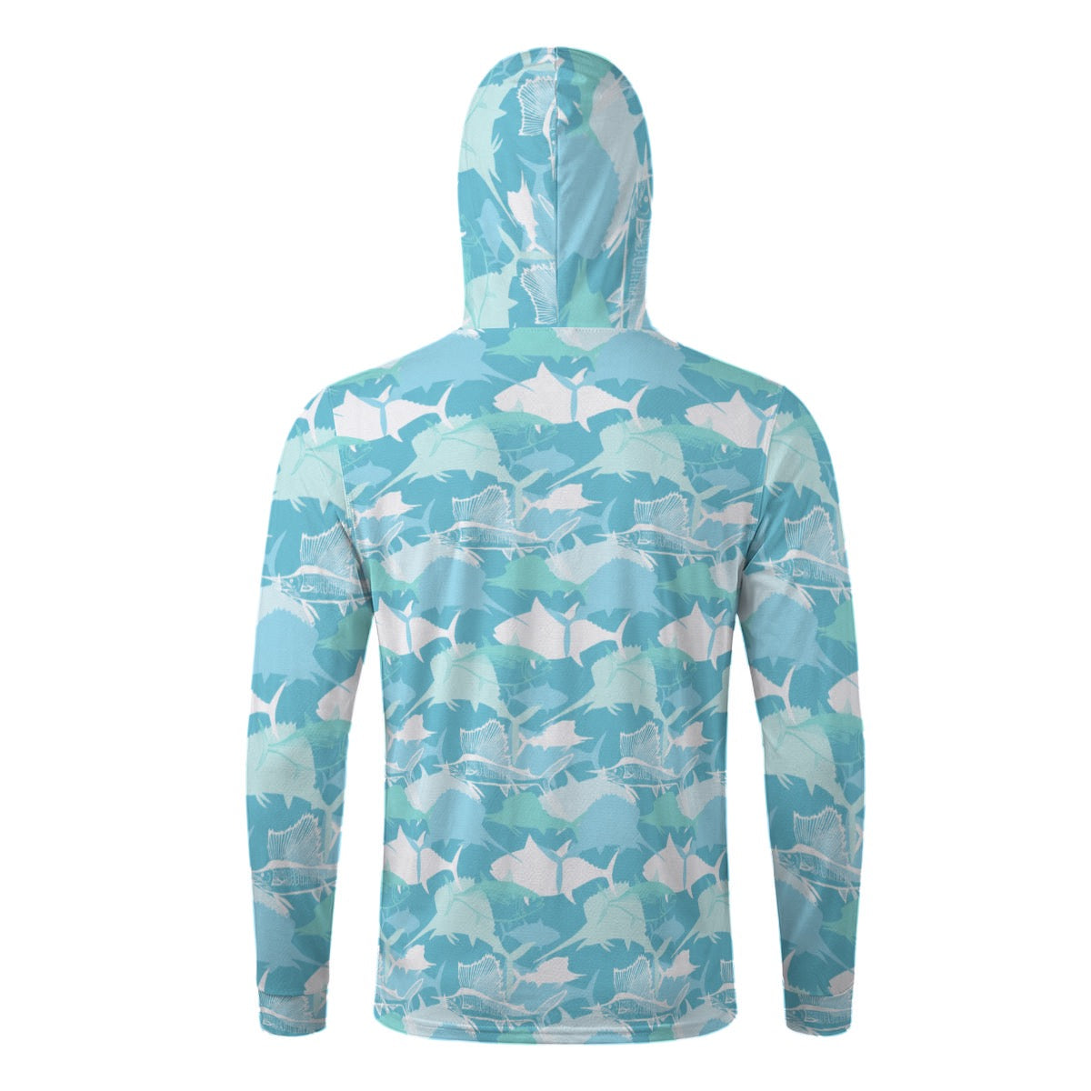 All-Over Print Men’s Sun Protection Hoodie with Face Cover and Thumb Holes