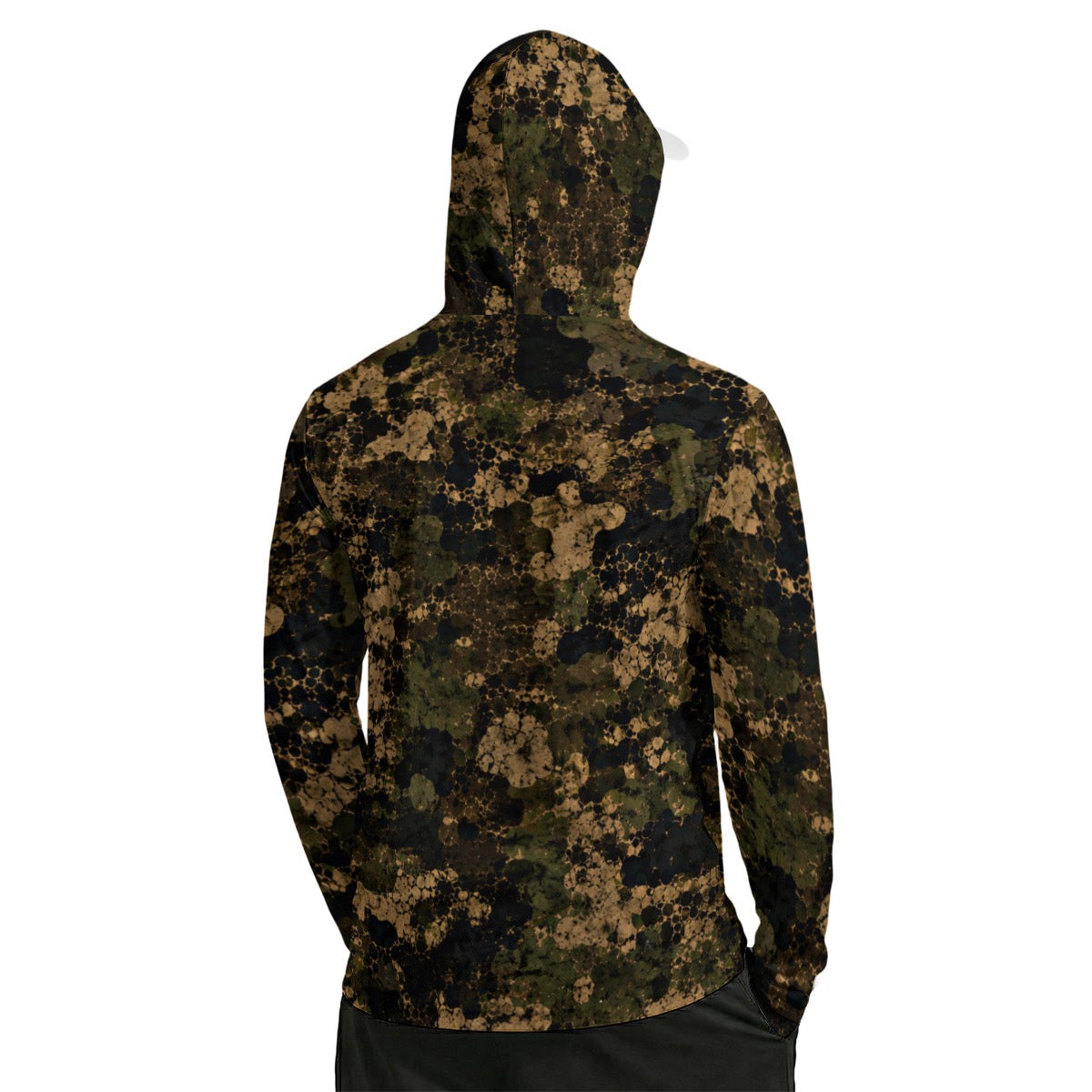 All-Over Print Men’s Sun Protection Hoodie with Face Cover and Thumb Holes