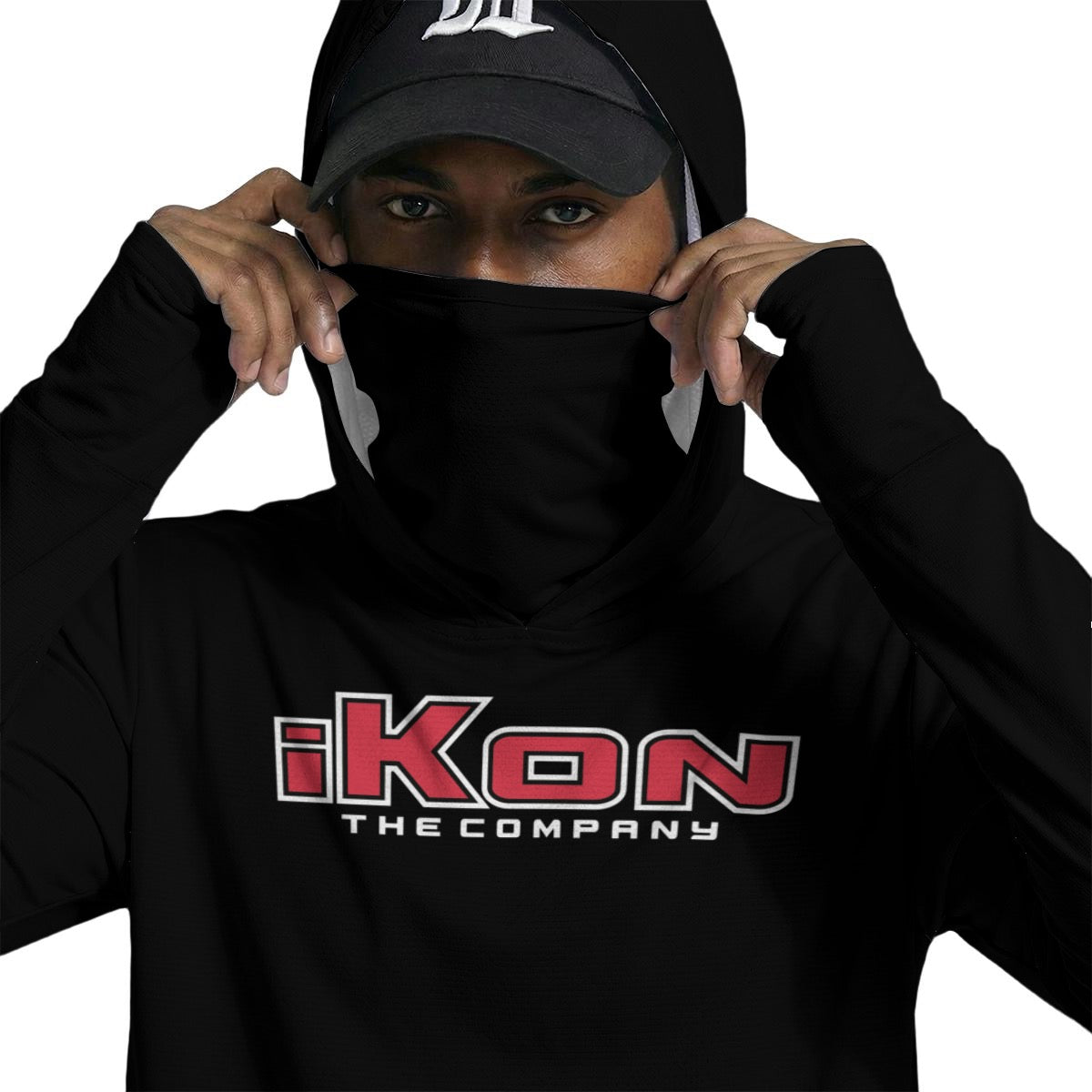 All-Over Print Men’s Sun Protection Hoodie with Face Cover and Thumb Holes