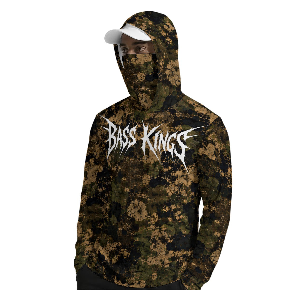 All-Over Print Men’s Sun Protection Hoodie with Face Cover and Thumb Holes
