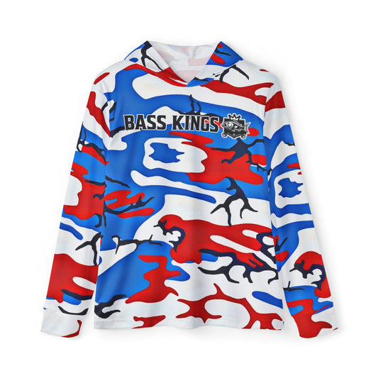 Red White Blue Men's Fishing Shirt (Hoodie)