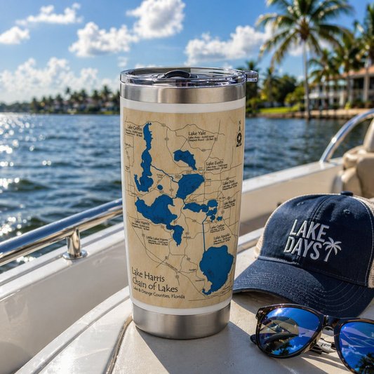 Harris Chain of Lakes Map 20oz Tumbler