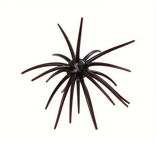 19mm Green Pumpkin Flash Coike Style Tentacle Creature Bait – Floating TPE Sea Urchin Soft Bait