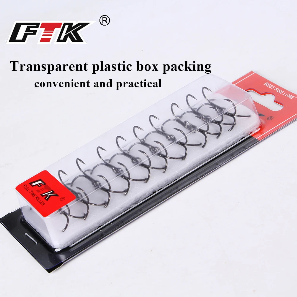 FTK Urchin Hooks Size #2 15-20PCS Treble Fishing Hooks Coike Hooks