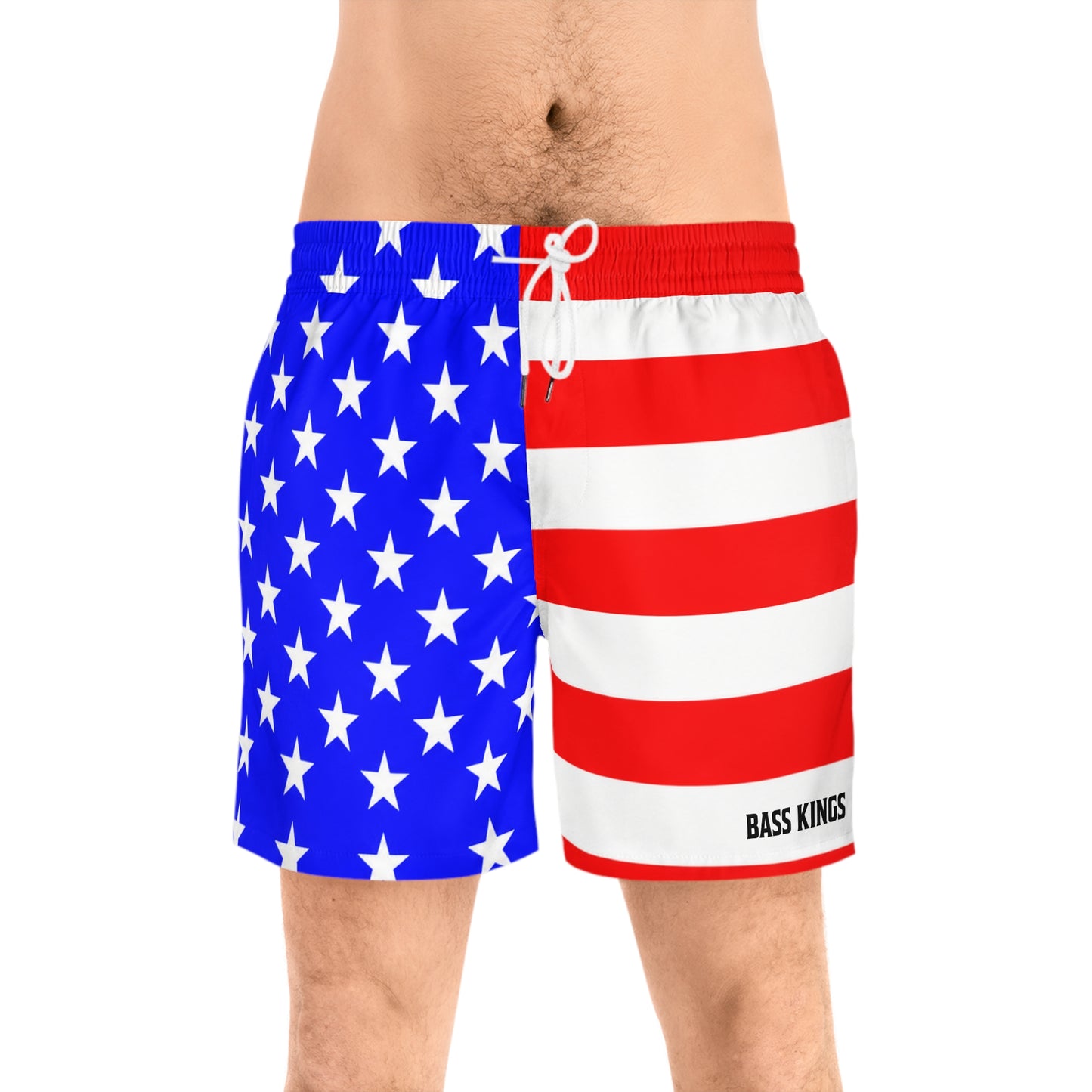 American Flag Mid-Length Shorts — Patriotic Men’s