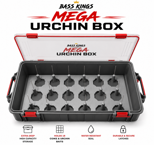 Bass Kings Mega Urchin Box | Premium Coike & Urchin Bait Storage Box Available Now