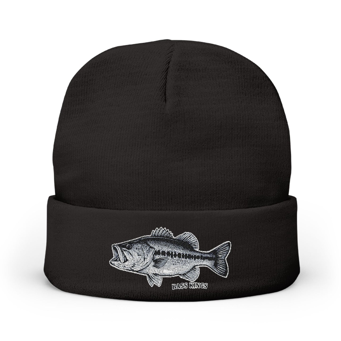 Basskings Largemouth Fishing Embroidered Beanie
