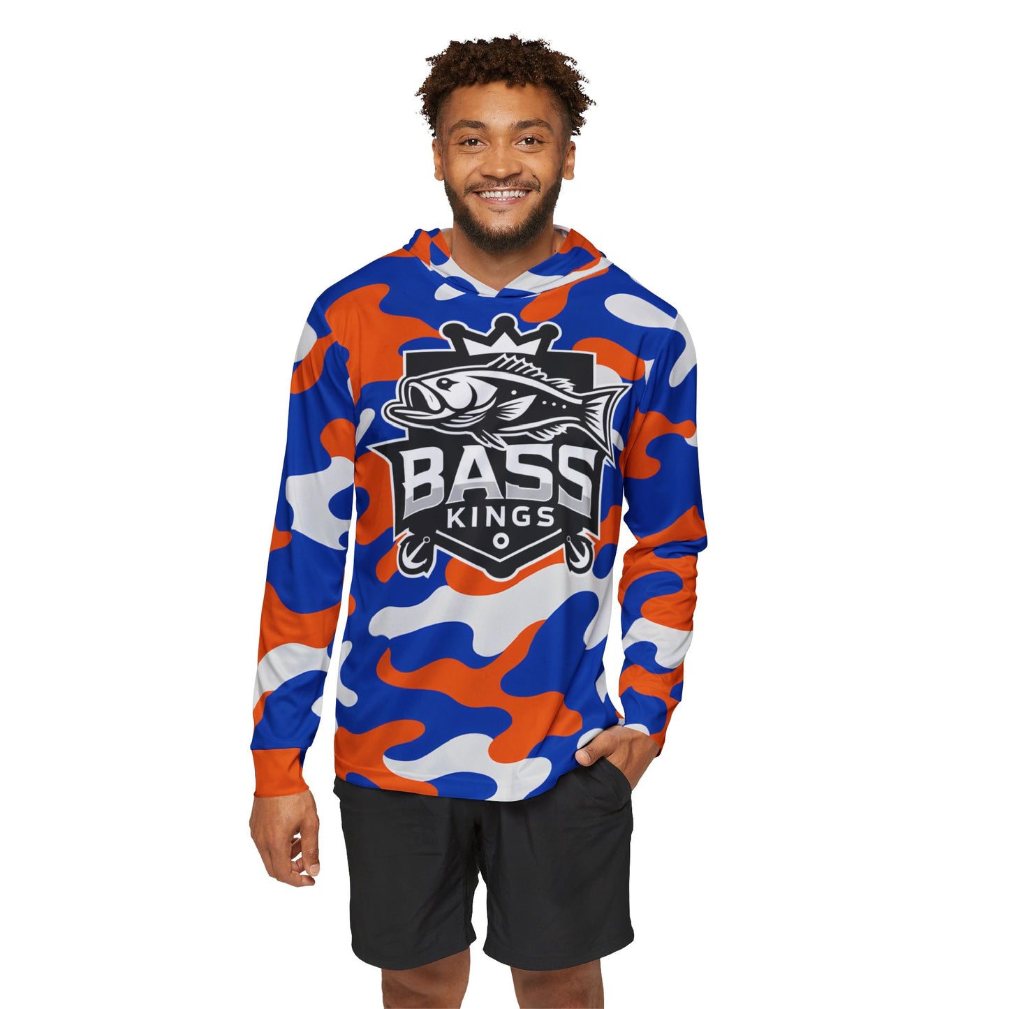 Florida Inspired Camo Bass Kings Men's Fishing UPF Shirt (Hoodie)