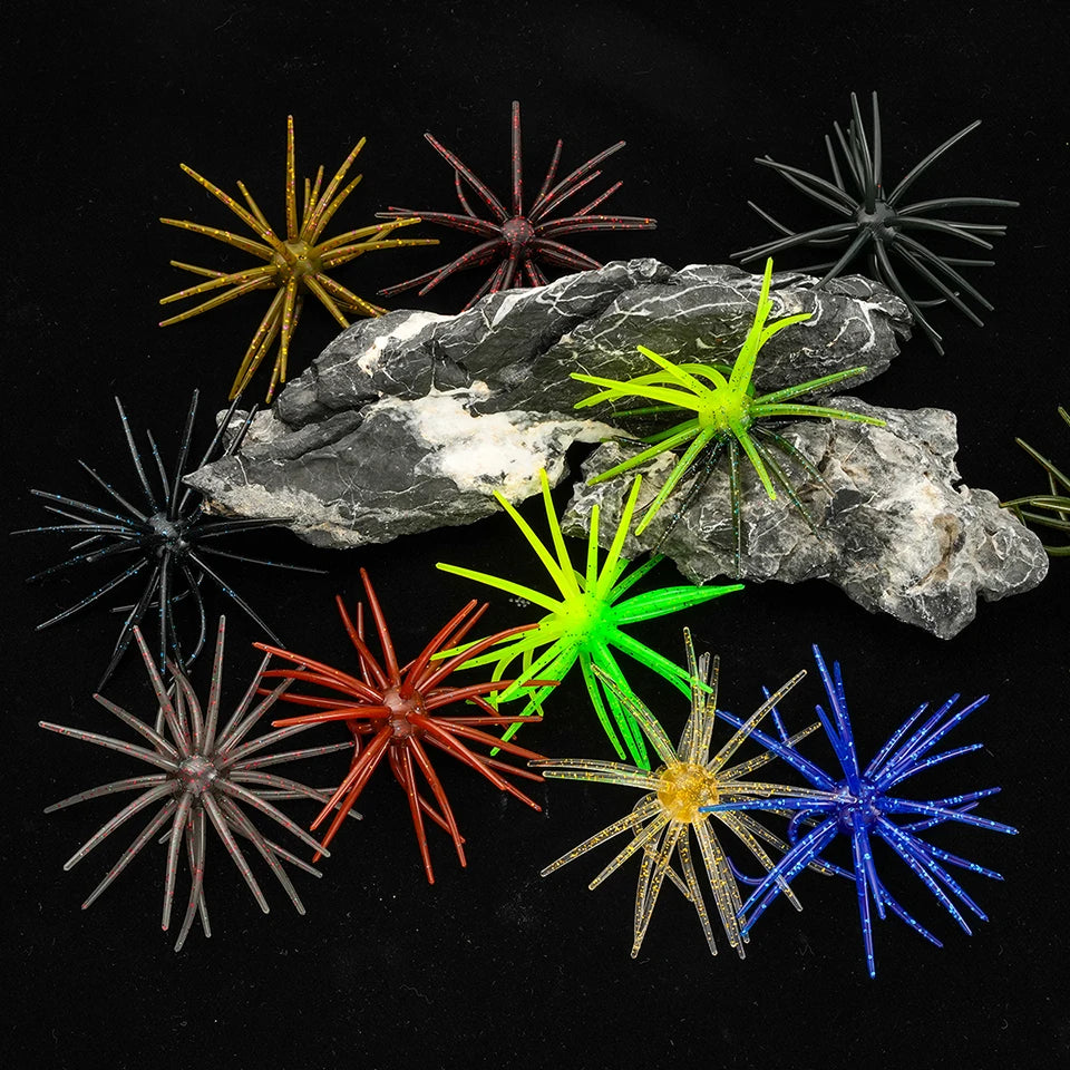 Bass Kings 20mm 3pcs Sea Urchin – Rare Color Collection | Ultra Soft TPE Fishing Lure