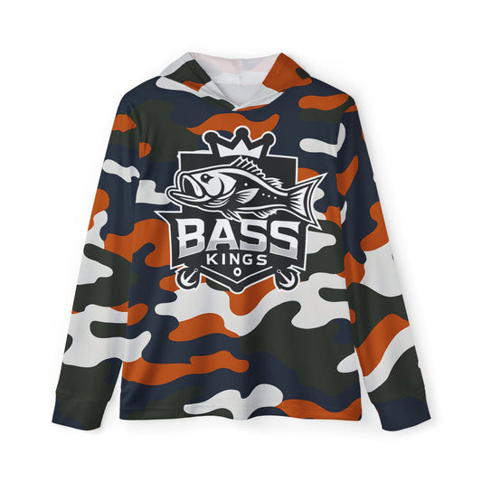 Auburn Inspired Camo Bass Kings Men's Fishing UPF Shirt (Hoodie)