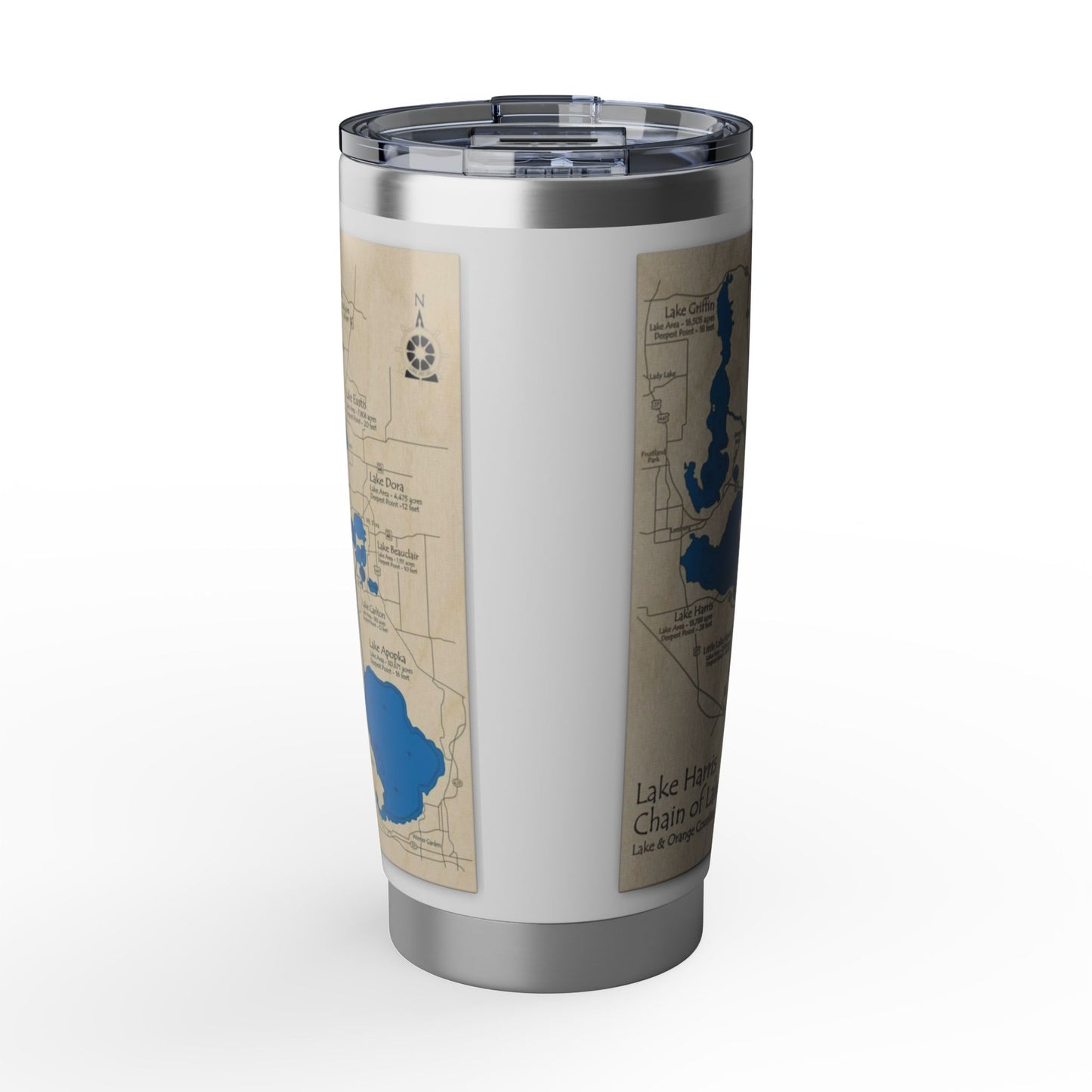Harris Chain of Lakes Map 20oz Tumbler