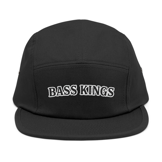 Bass Kings Embroidered 5-Panel Cap — Fishing Hat with Fish Back Logo