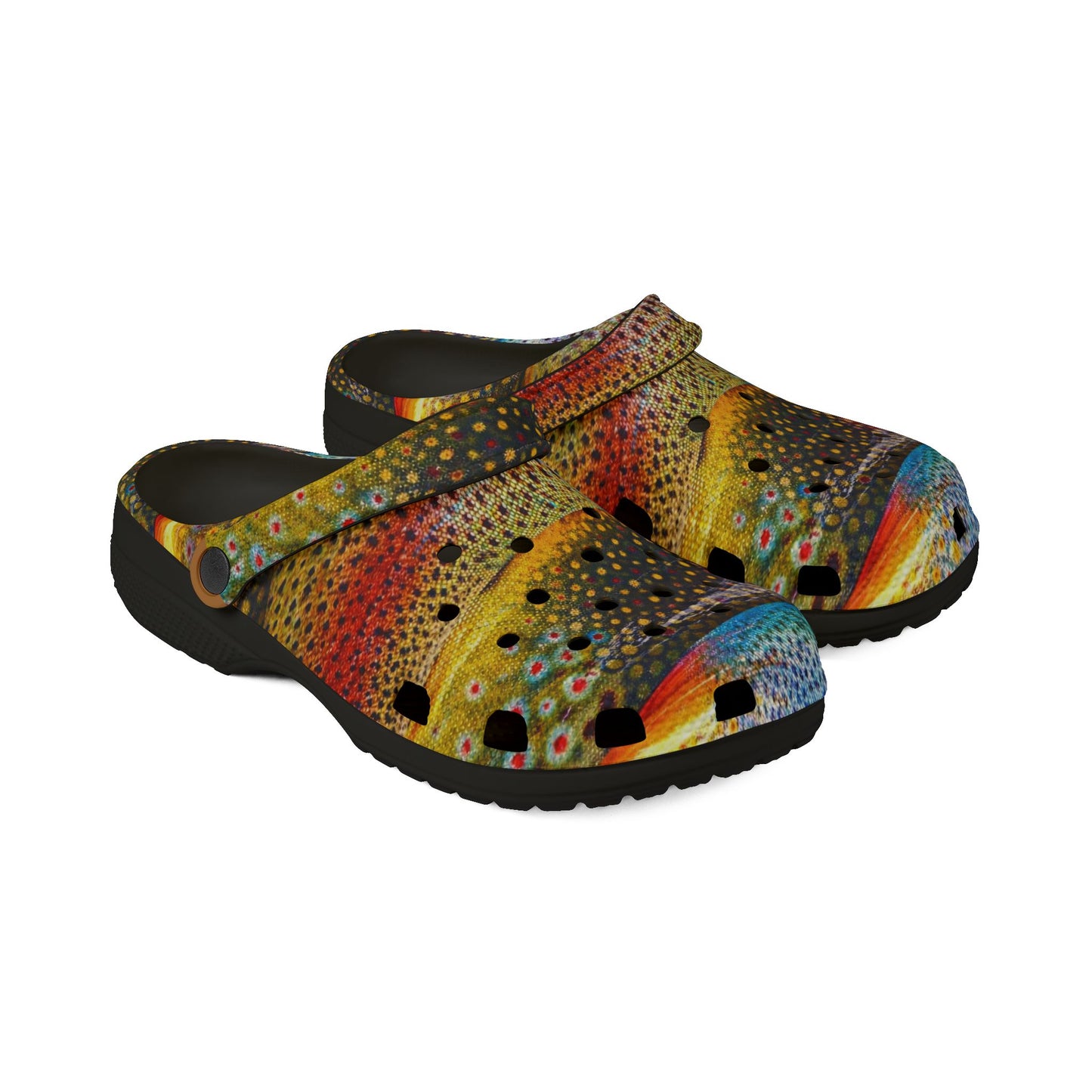 Unisex Colorful Trout Pattern EVA Foam Clogs — Lightweight Water & Garden Shoes