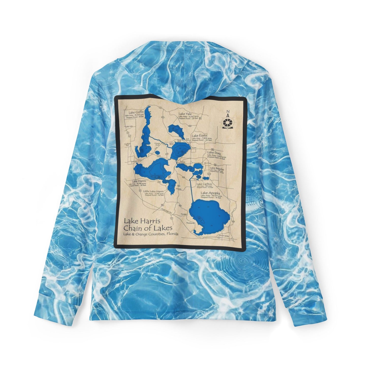Harris Chain of Lakes UPF Long-Sleeve Hooded Shirt — Unisex Hoodie High Quality