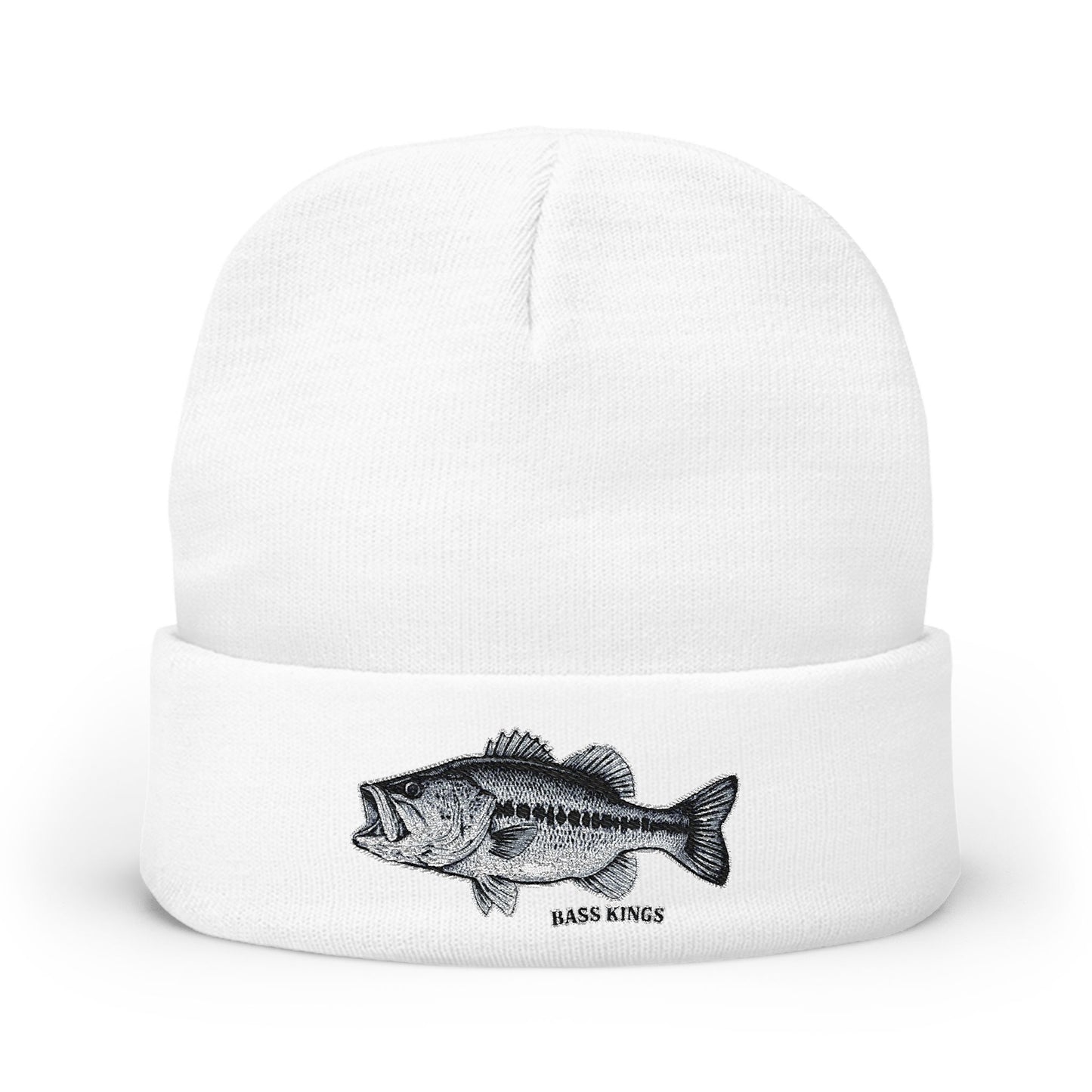 Basskings Largemouth Fishing Embroidered Beanie