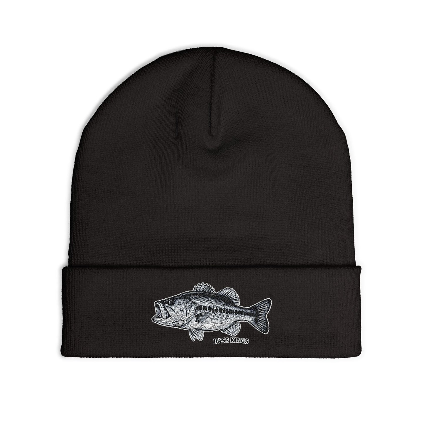 Basskings Largemouth Fishing Embroidered Beanie