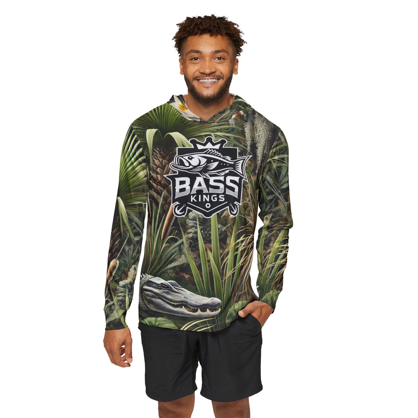 Bass Kings Outdoor Florida Camo UPF Fishing Shirt (Hooded)