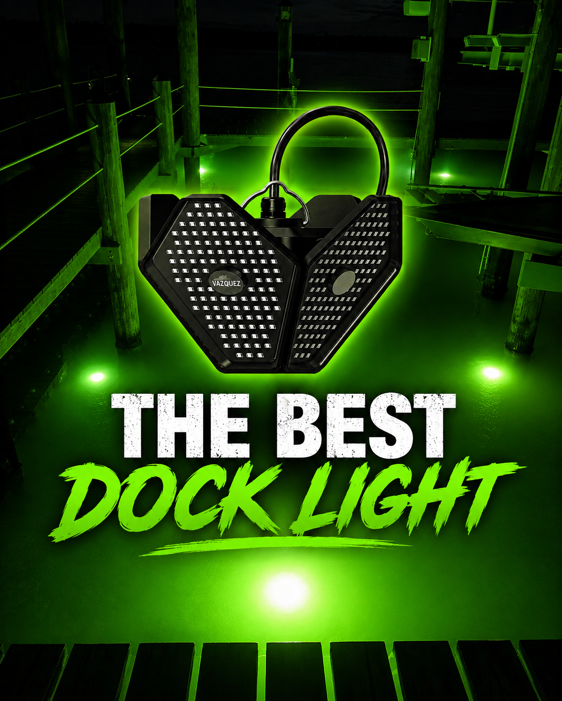Complete Dock Light Kit – 12 Solar Dock Lights + 2 Underwater Fishing Lights + 24-Hour Timer