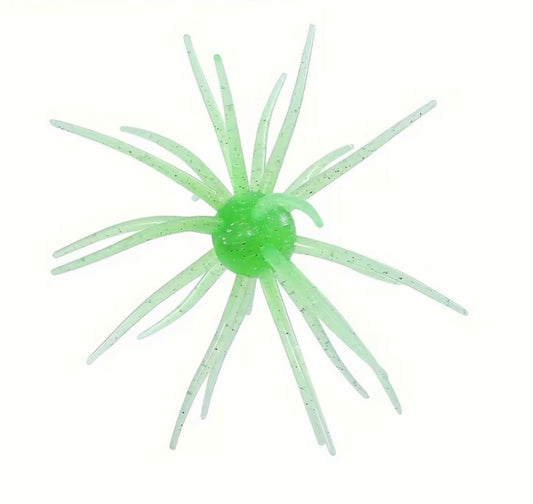 19mm Toxic Green Tentacle Creature Bait – Floating TPE Sea Urchin Soft Bait | Ultra-Fine Tentacle Action | Slow Fall Bass Fishing Lure