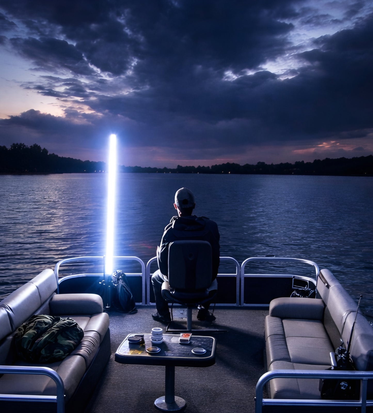 4FT RGB LED Boat Light 360° Navigation Stern Light – Remote Control, Waterproof Marine Light for Deck Boats, Pontoons, Bass Boats, Center Consoles & More